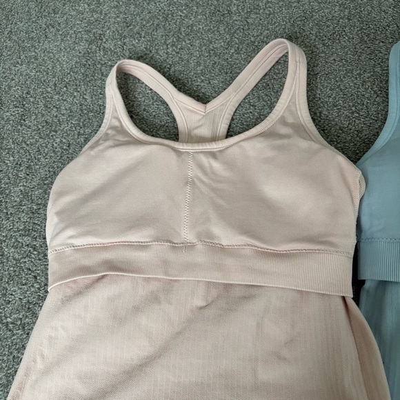 Bundle of 2 Padded Ribbed Tank Top Set - Pink and Blue - Picture 8 of 9